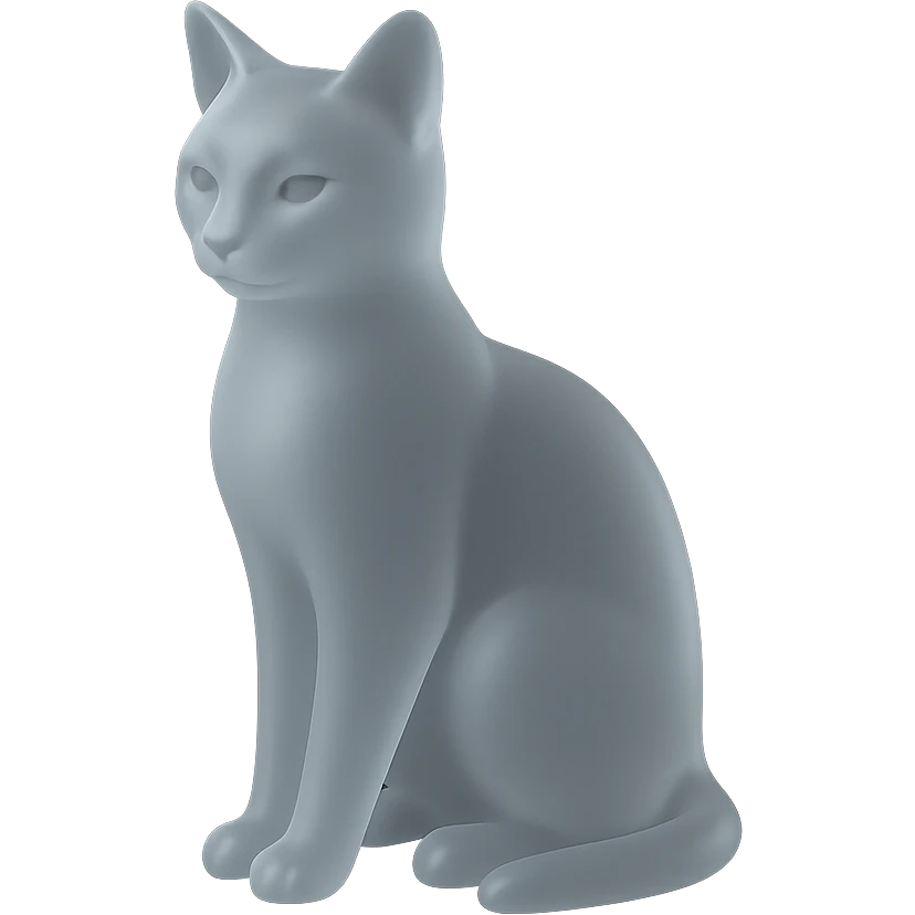 cat with elegant pose, frosted glass look, subtle reflections, matte glass style emoji