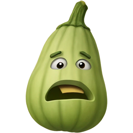 Judgmental squash emoji