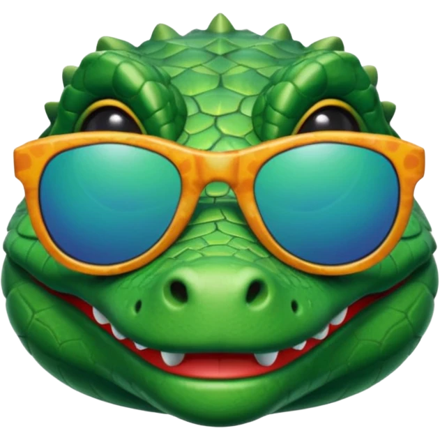 Gator with sunglasses emoji