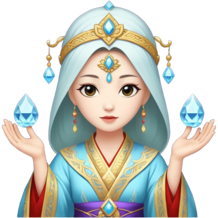 Crystal magic Asian priestess emoji