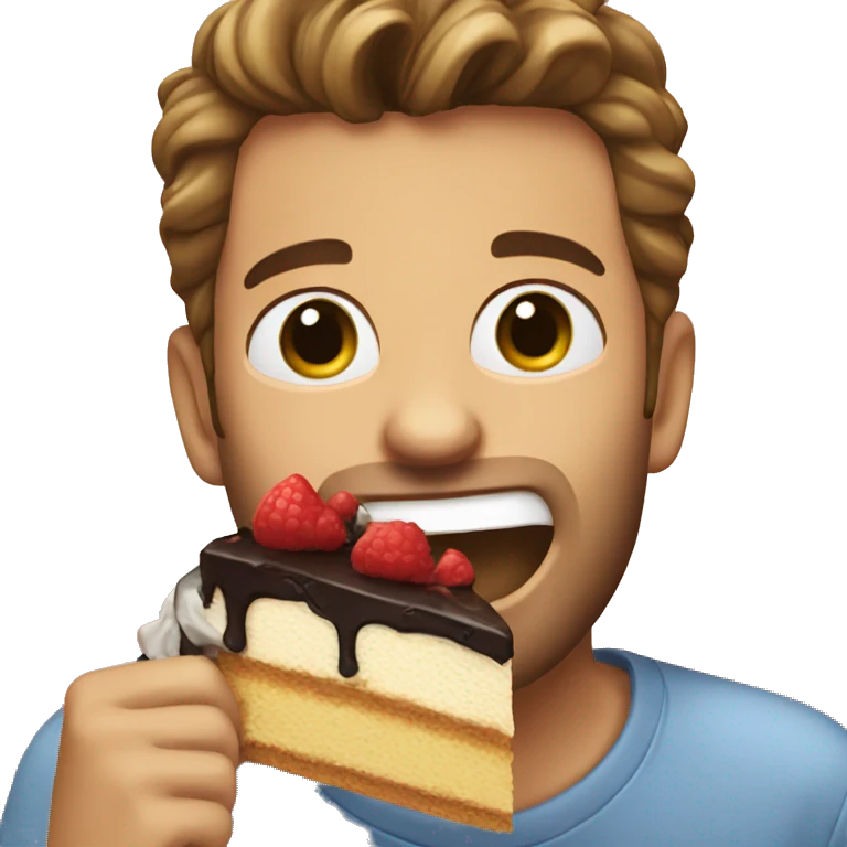 Liam eating cake emoji