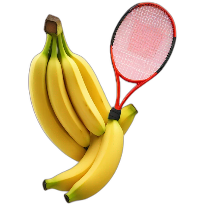 Banana won a tennis tournament emoji