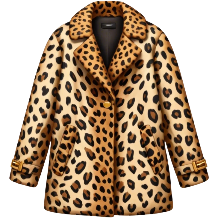 Leopard print coat  emoji