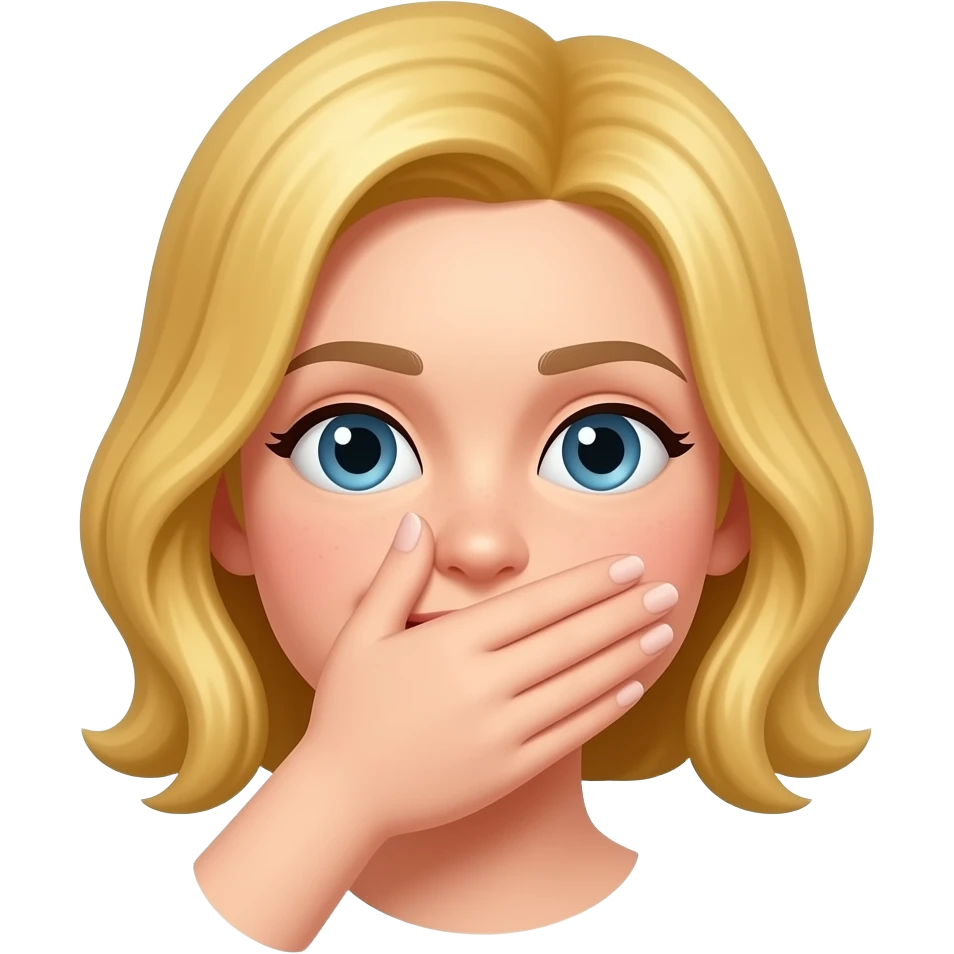 👄+ 👱🏼   =  tampar a boca emoji