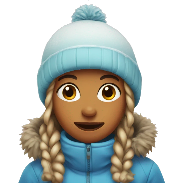 girl in snow emoji