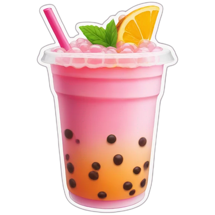 Fruity Bubble tea emoji