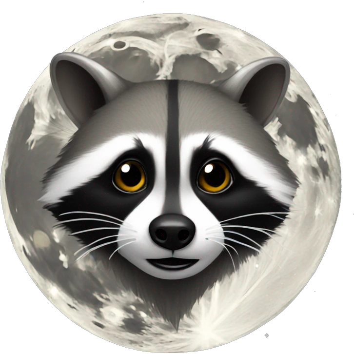 raccoon on the moon emoji