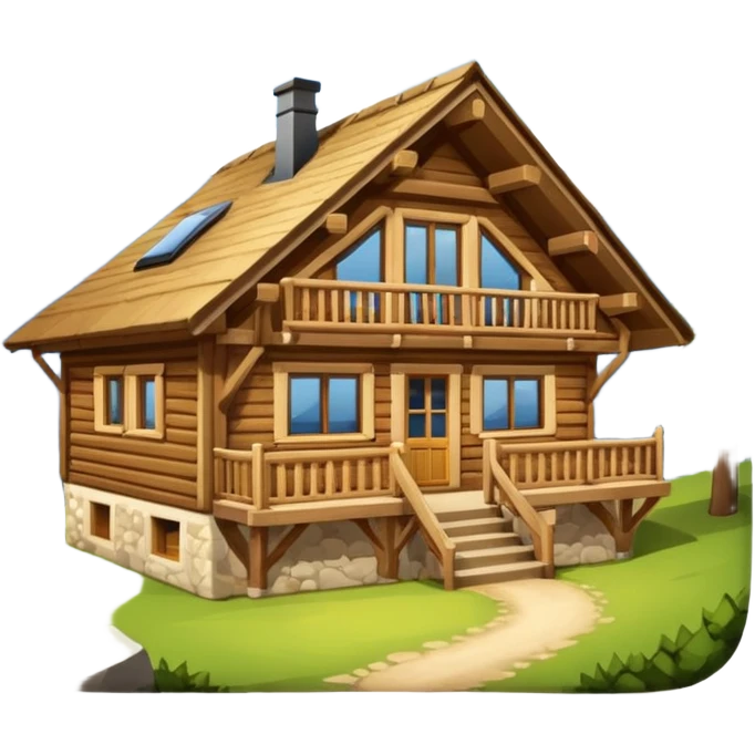 chalet de montagne dans les alpes emoji