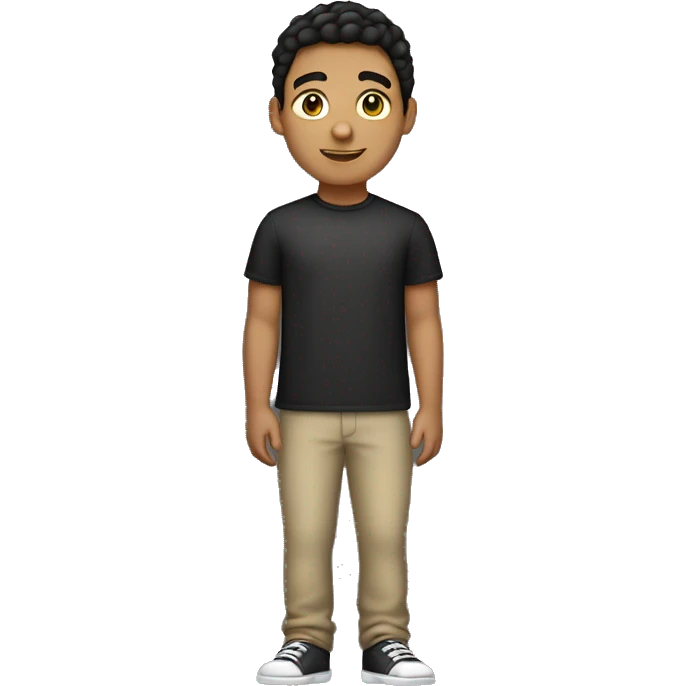 Hispanic male teen with full body emoji