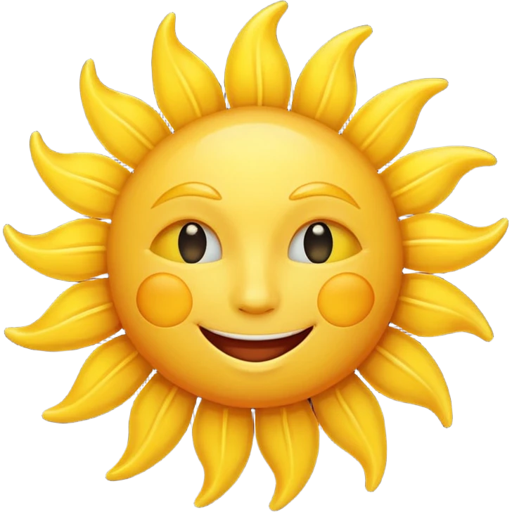 smiling sun emoji emoji