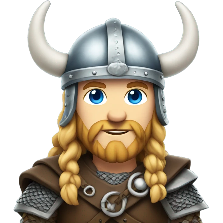 Blue eyed viking emoji