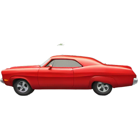 big red car with christmas tree  emoji