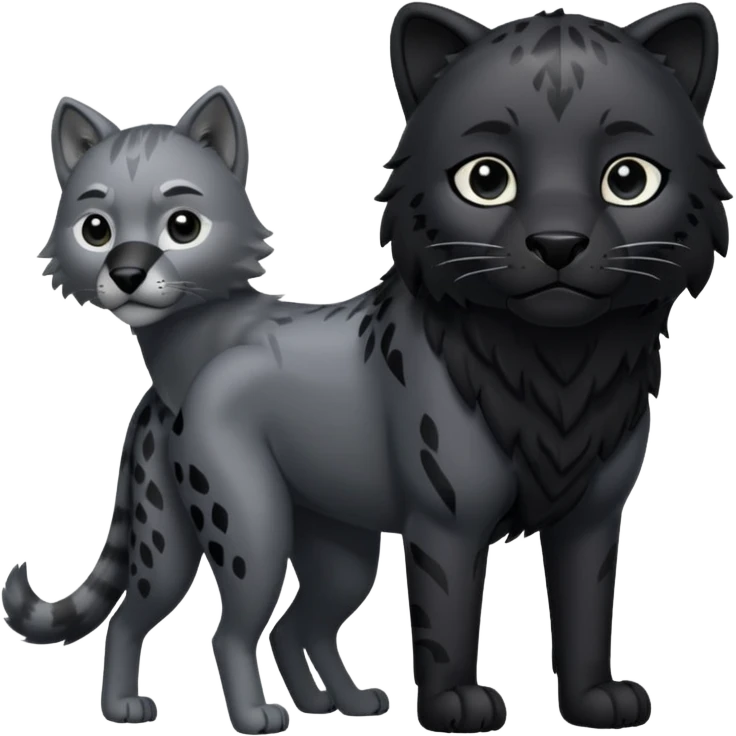 Wolf with black panther emoji