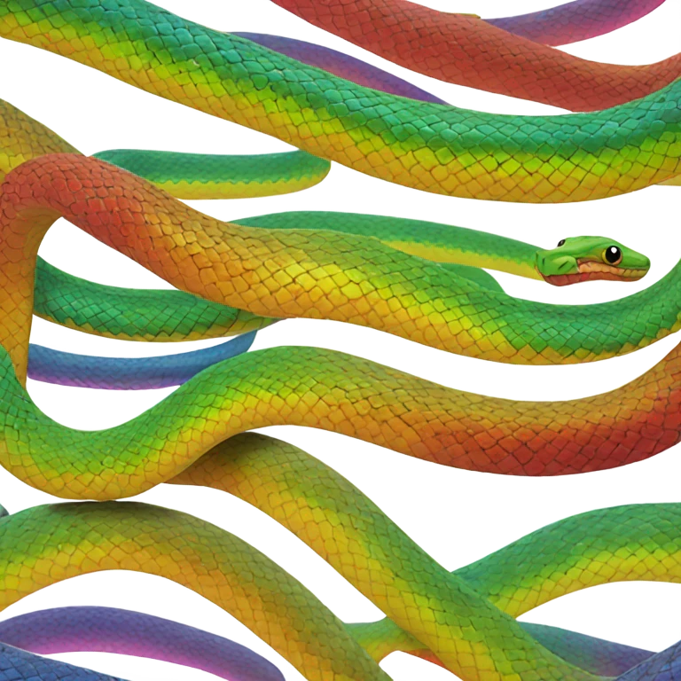 A rainbow snake emoji