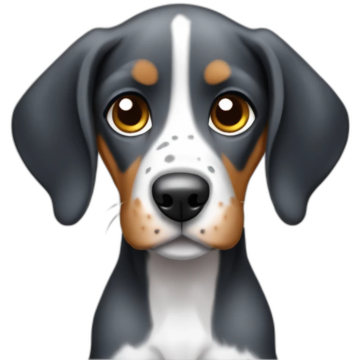 sitting puppy bluetick coonhound emoji