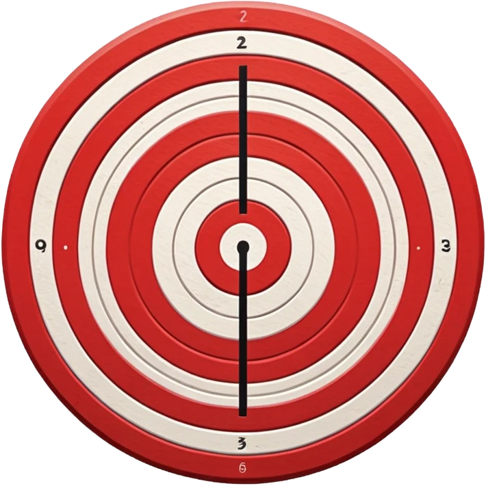 Red-white bullseye target board emoji