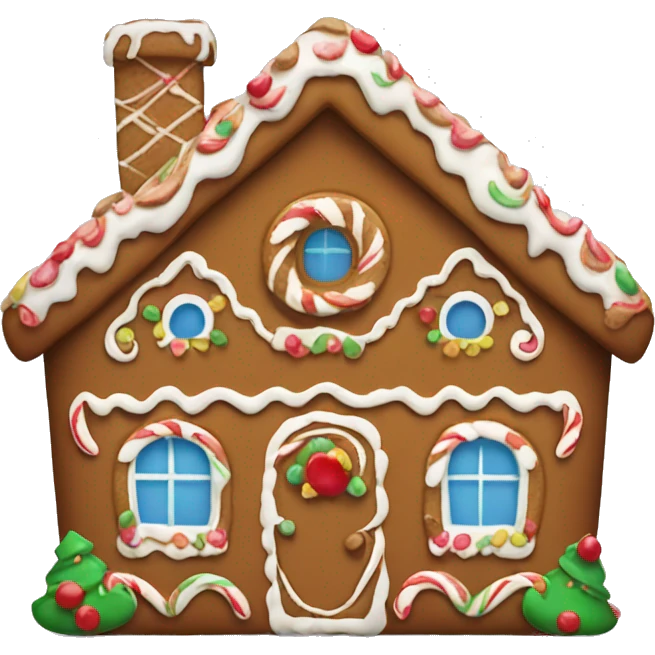 Cute little gingerbread house  emoji