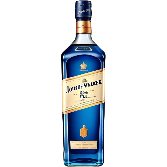 Johnnie Walker Blue Label fat bottle, single bottle emoji