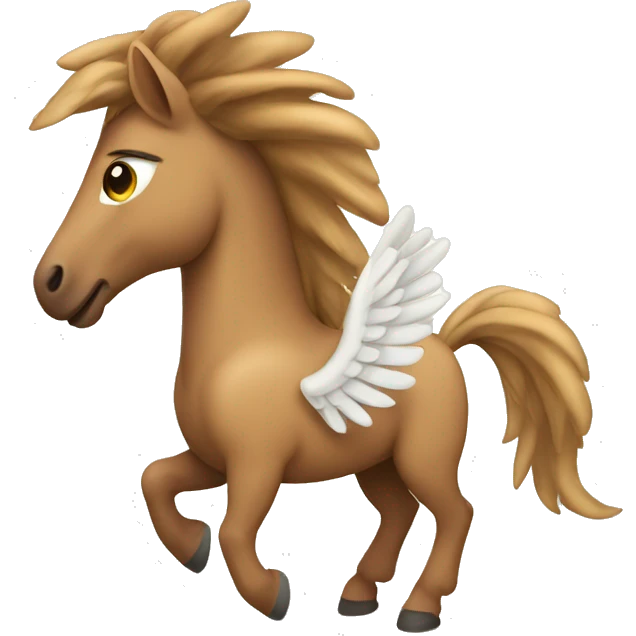 Light brown pegasus emoji