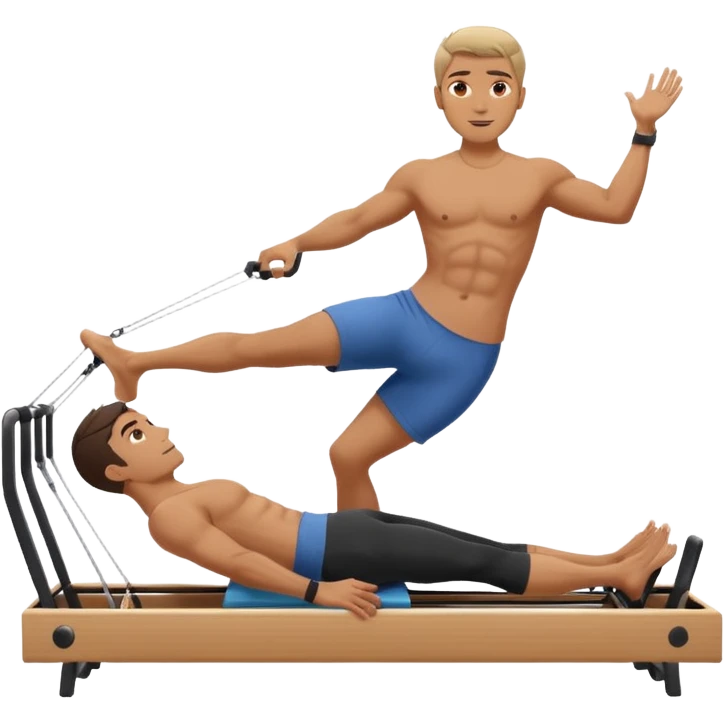 guy workout pilates reformer  emoji