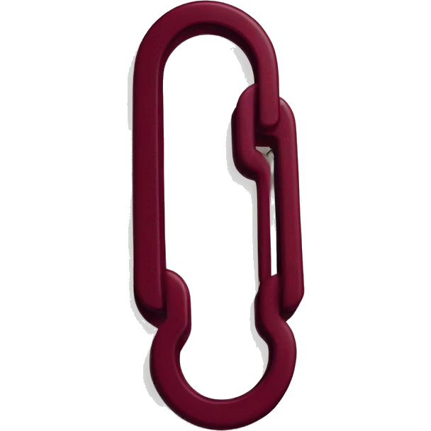 burgundy paper clip emoji