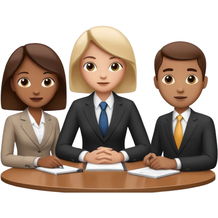 3 people business meeting circular crop emoji