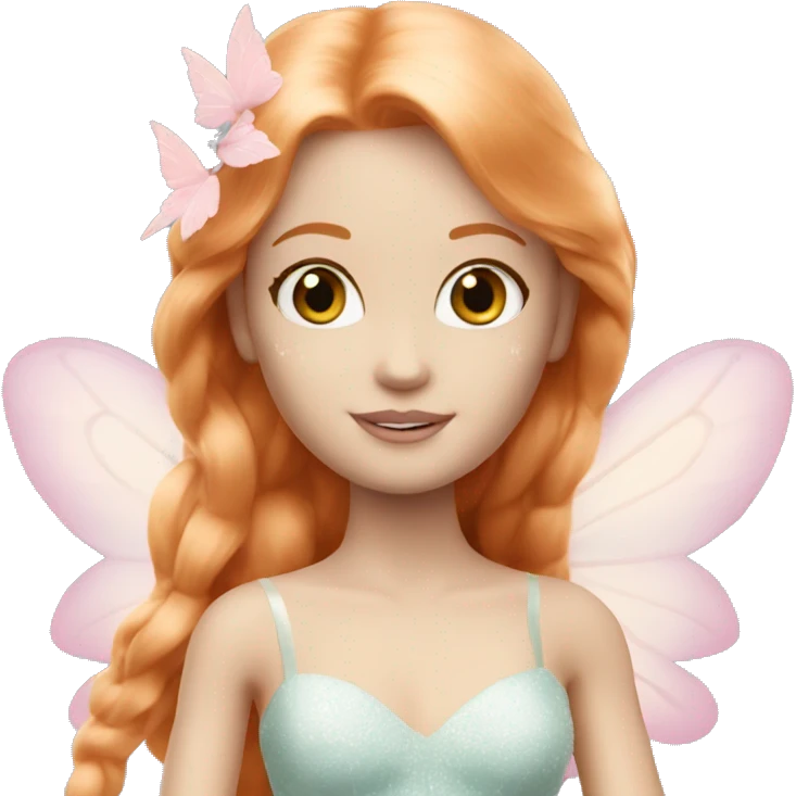 Pale Barbie fairy ginger emoji
