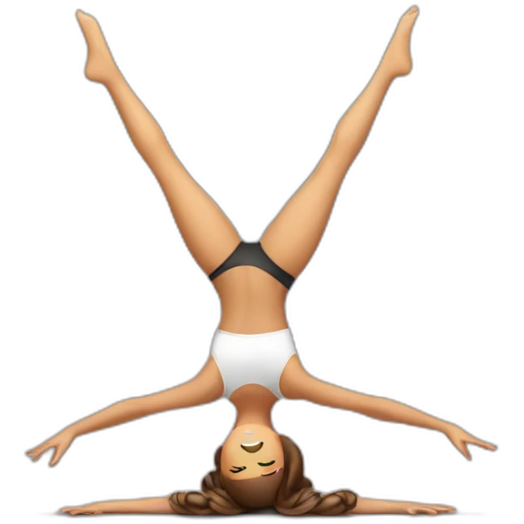 Girl doing splits emoji