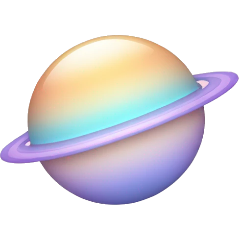 Pastel gradient Saturn  emoji
