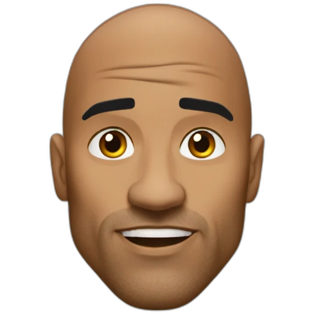 the rock avec sourcil levé emoji