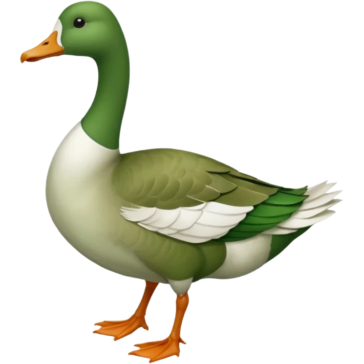 Make an emoji for a goose that's green (dominant colour #39C700). Use the existing goose emoji for inspiration. Show the whole body. Make the goose look like it's going somewhere

It has to be a goose that was dyed green, don't make it look like a duck please. emoji