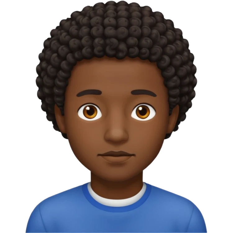 a black guy with shortscurls emoji