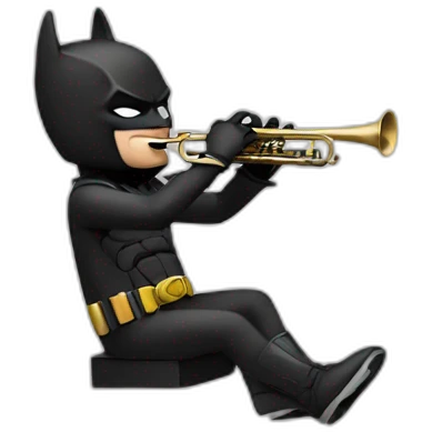 Batman playing clarinet  emoji