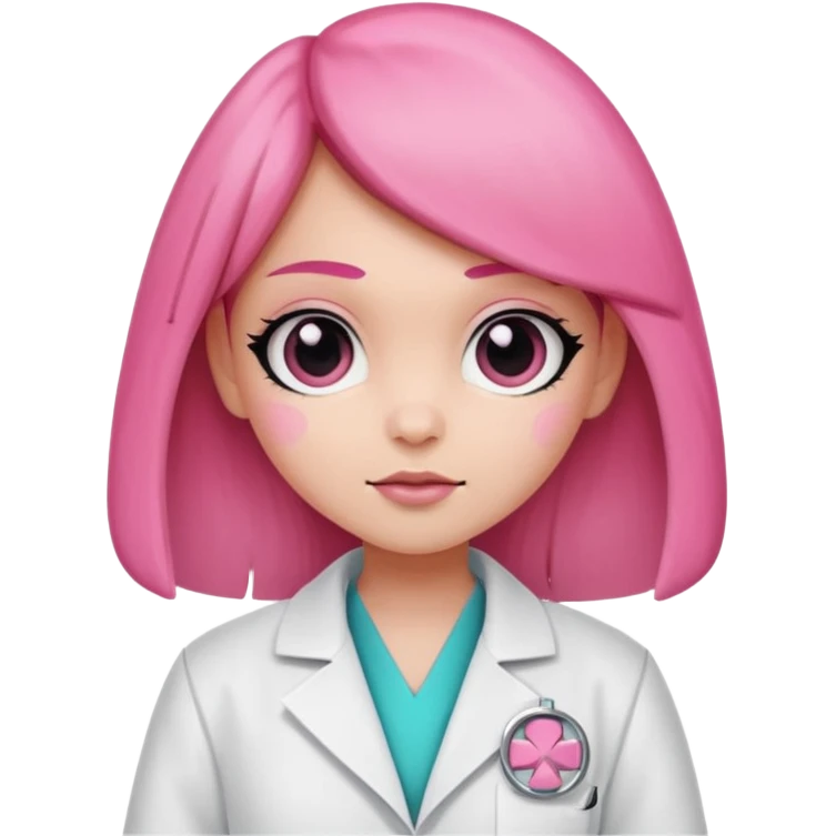Blossom from powerpuff girls and a doctor emoji