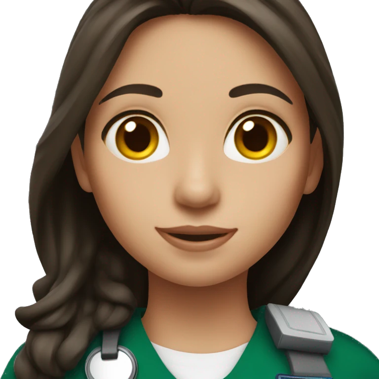 Paramedic brunette emoji