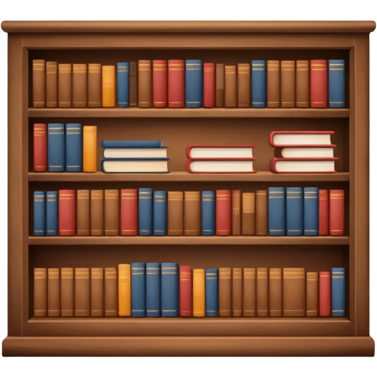 A cozy brown bookshelf  emoji