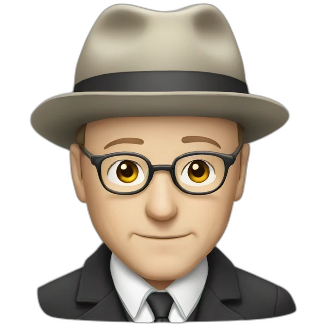 Raymond Reddington from "The Blacklist", old, glasses emoji