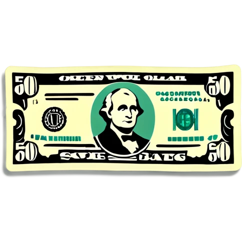 50 dollar bill emoji