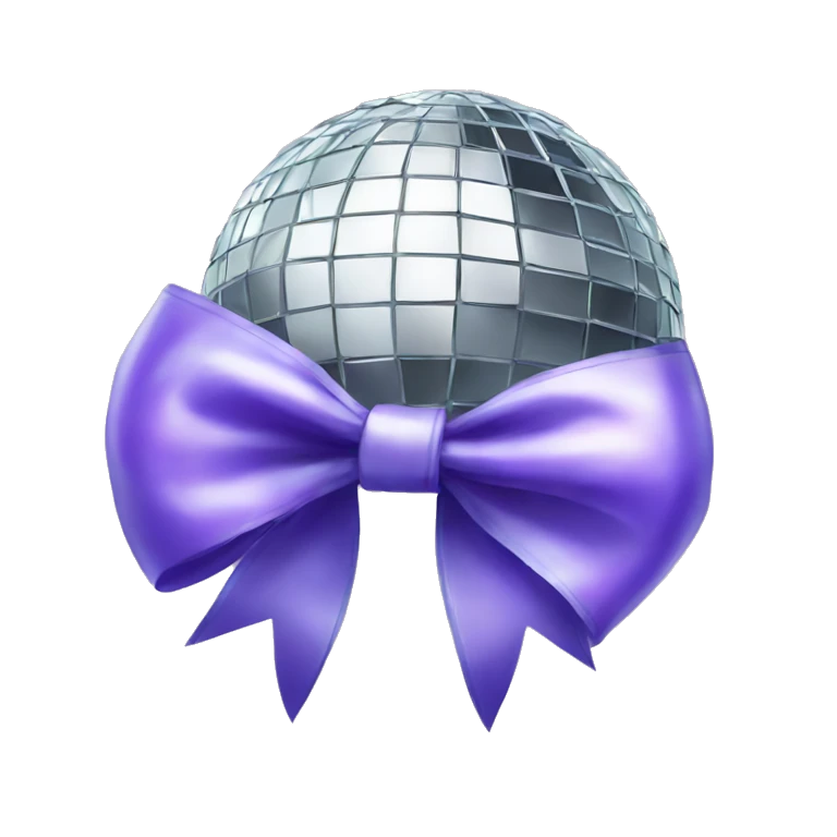 Disco ball bow emoji