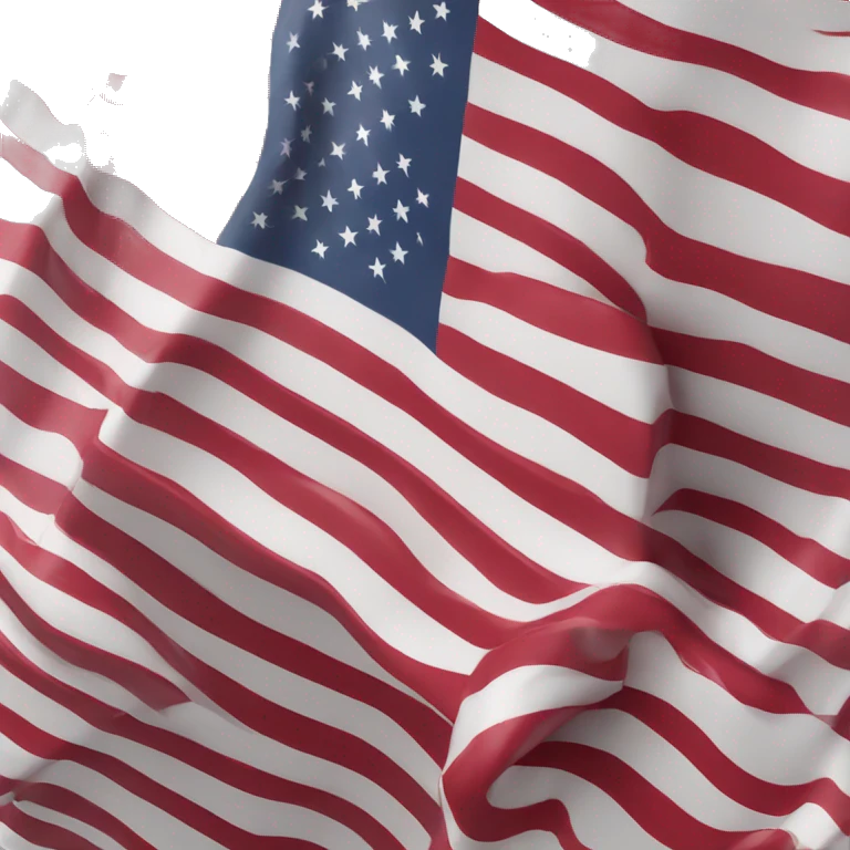 A 3D American flag, clear, full of details emoji