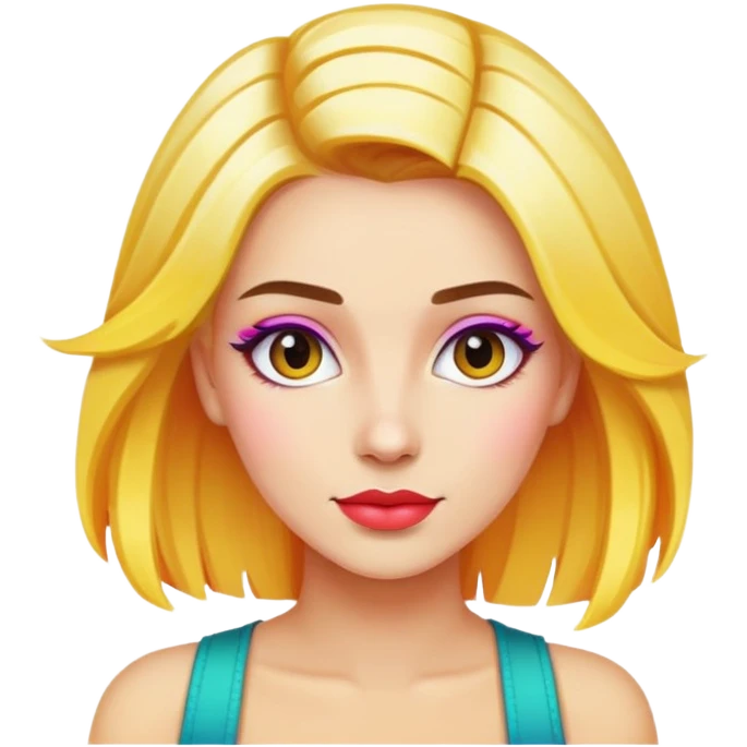 blonde album cover with colorful hair emoji