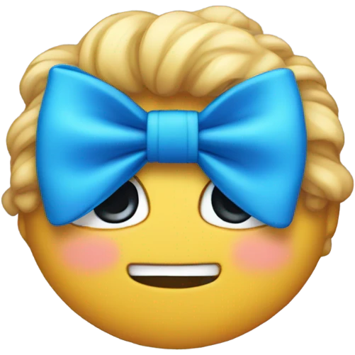 Blue bow emoji