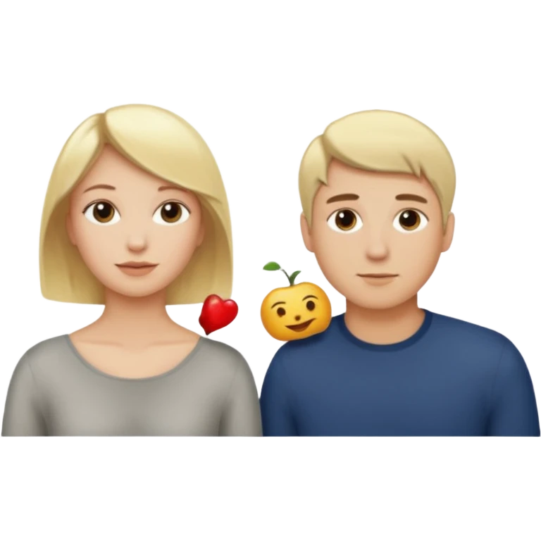 Two blonde women and a man with short hair  emoji