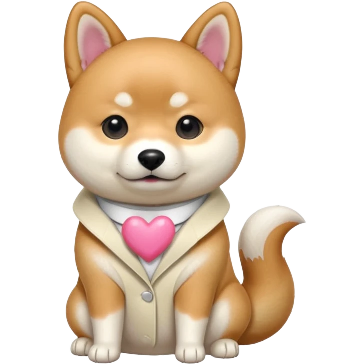 Shiba Jasper two pink hearts emoji