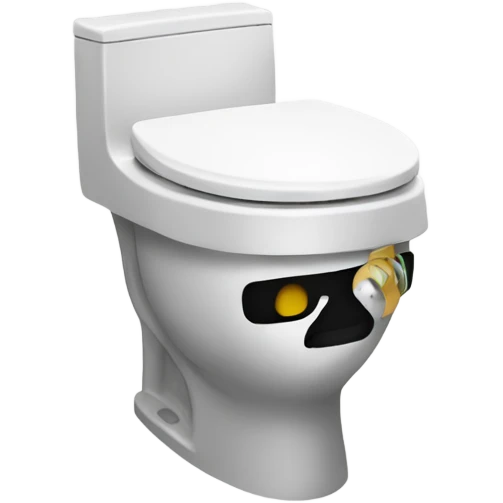 Skibity toilet with a ski mask  emoji