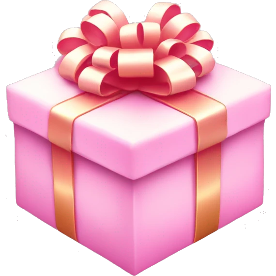 Light pink glowy present emoji