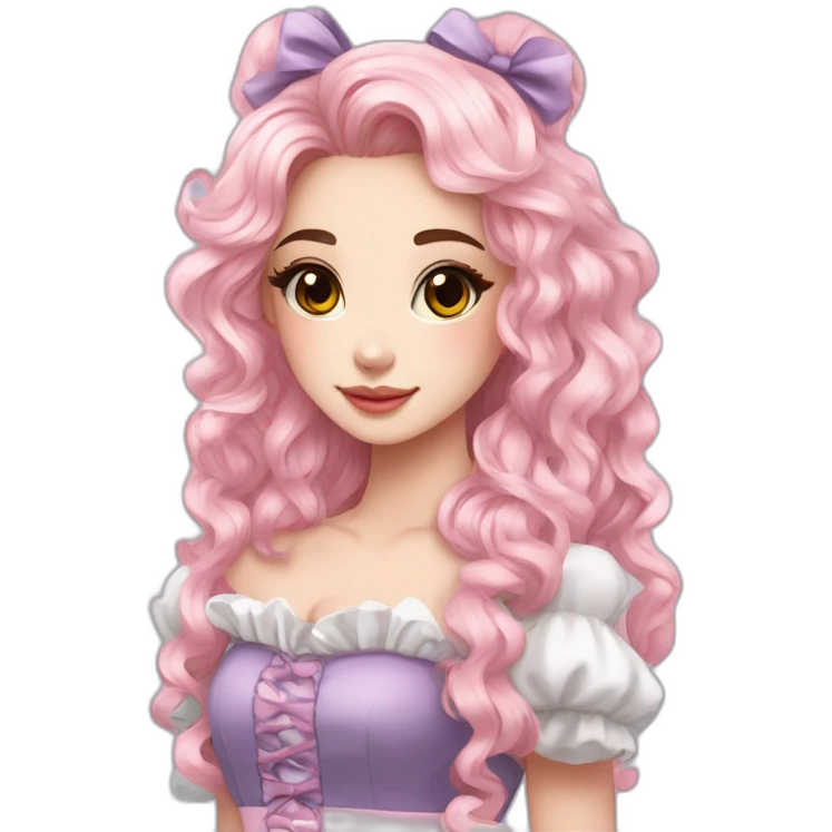 Belle Delphine en costume de vachette avec un énorme boule emoji
