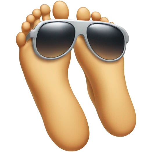 Feet with sunglasses emoji