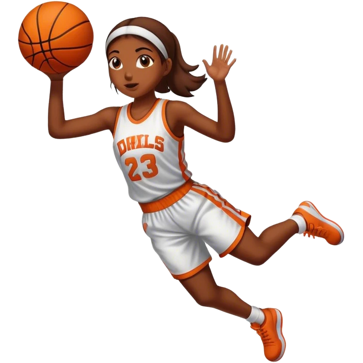 Girl dunking a ball emoji