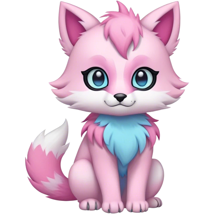 Kawaii pastel edgy colorful ethereal anthro fursona Fakemon emoji